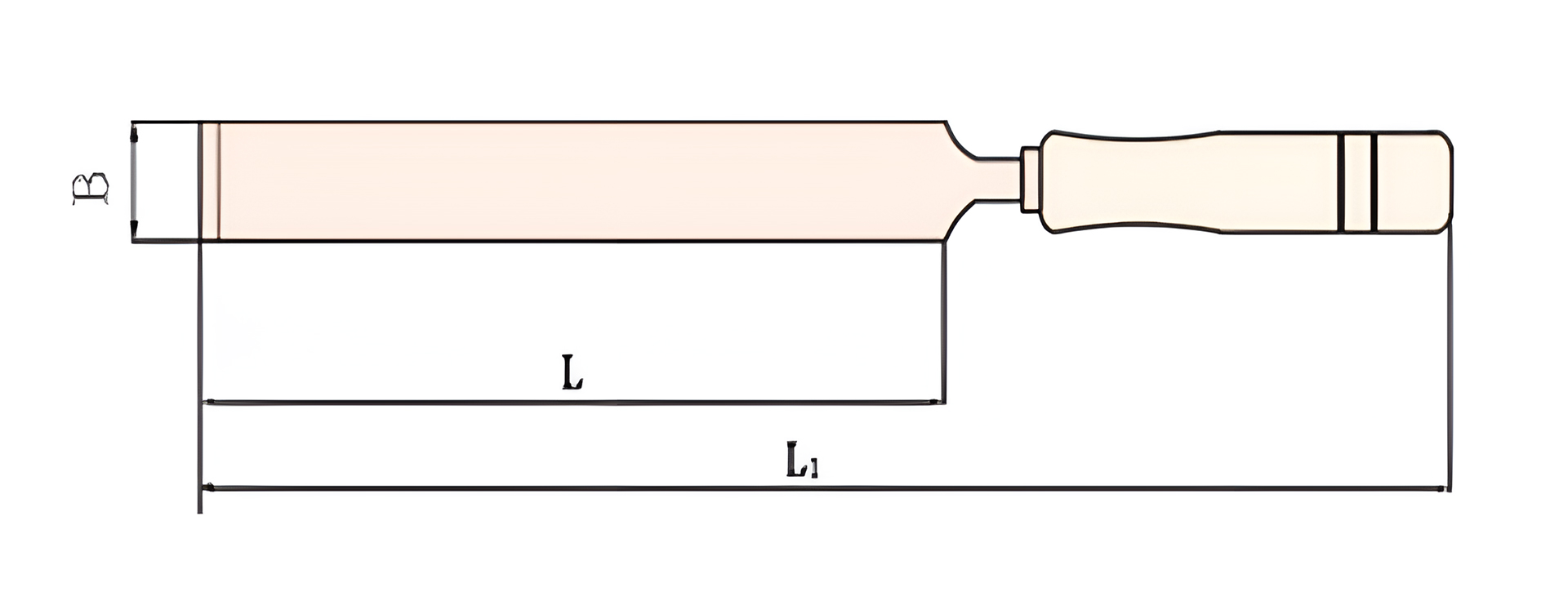 Шабер плоский 30х200 мм рукоятка деревянная искробезопасный 206-1002 AlCu HORTZ
