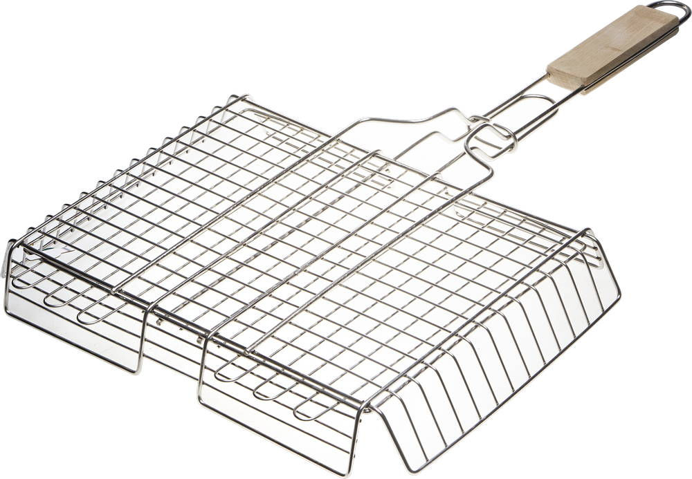 Объемная решетка-гриль Barbecue, 340 х 260 мм, нержавеющая сталь GRINDA 424732