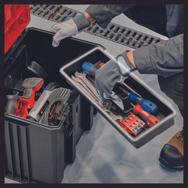 Кейс инструментальный системный Einhell E-Case M, внутренние р. 415х280х250мм,до 90кг (4540021)