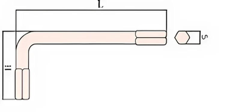 Ключ шестигранный 28 искробезопасный сплав AlCu 166-28, HORTZ
