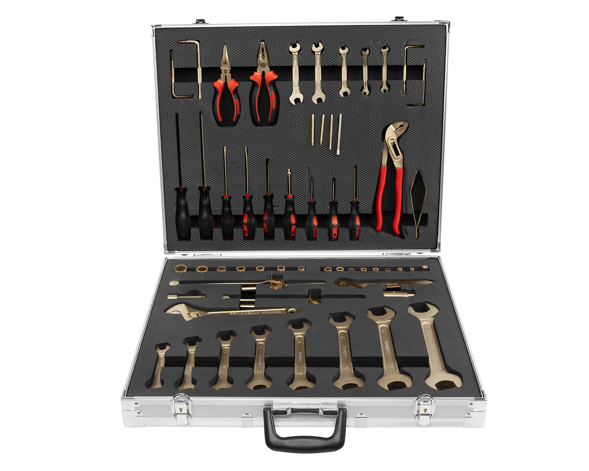 Набор взрывобезопасного инструмента (56 предметов) BeCu № N-56, HORTZ