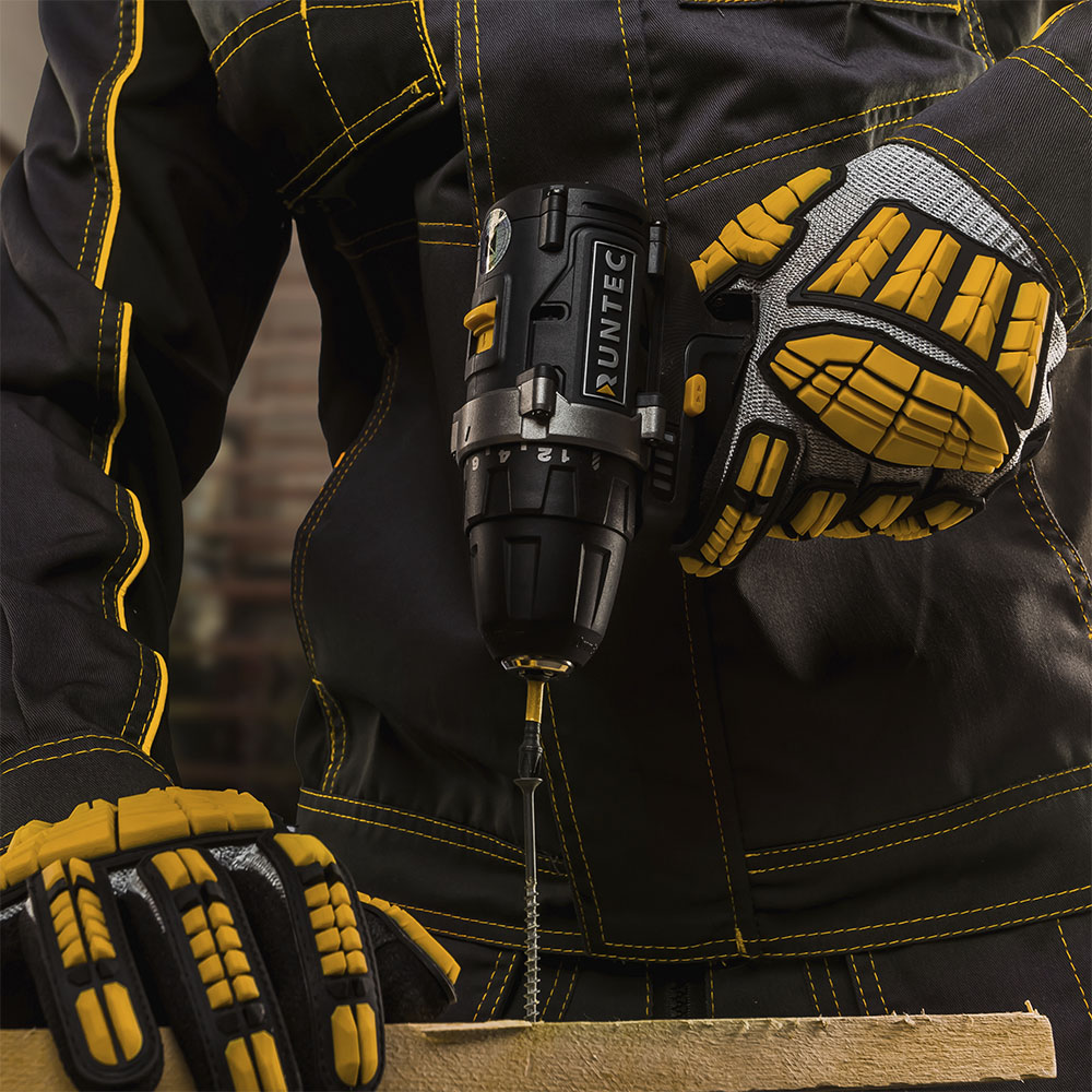 Дрель-шуруповерт аккумуляторная PRO 10 мм,16В, 2*2Ач, 45Нм RUNTEC RT-ID122