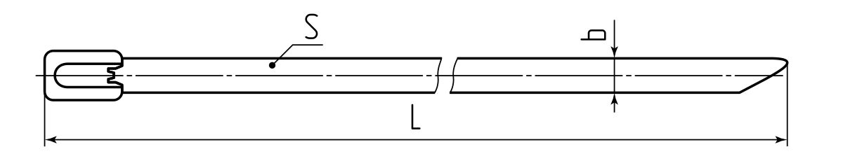 Стяжка стальная СКС-П (316) 7.9x400 (Fortisflex) (74903)