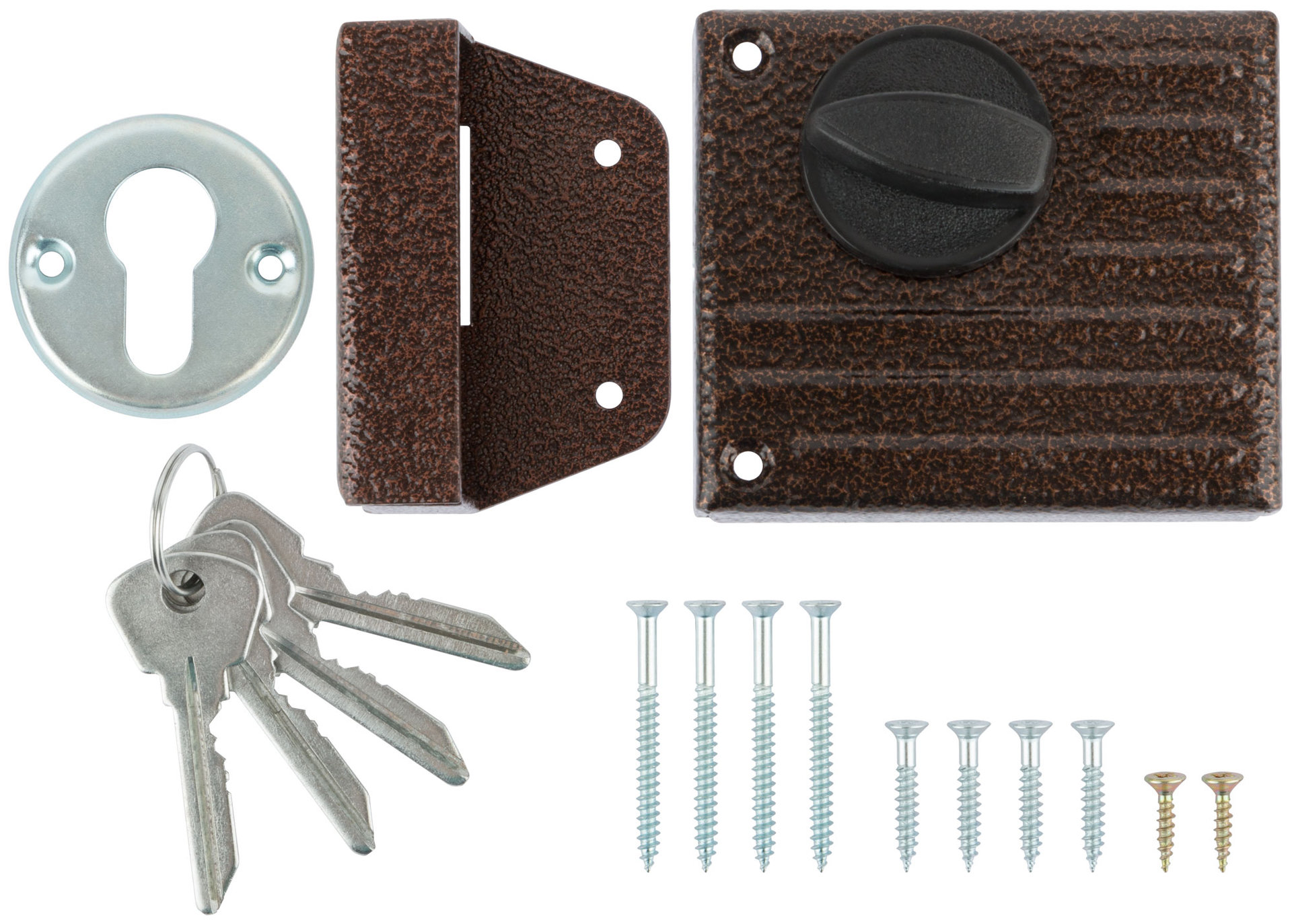 Замок накладной Зенит ЗН1-2, медь (66940)