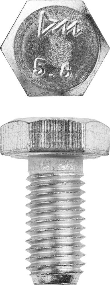 Болт M12 x 25 мм, кл. пр. 5.8, цинк, 5 кг, ГОСТ 7798-70 ЗУБР 303080-12-025