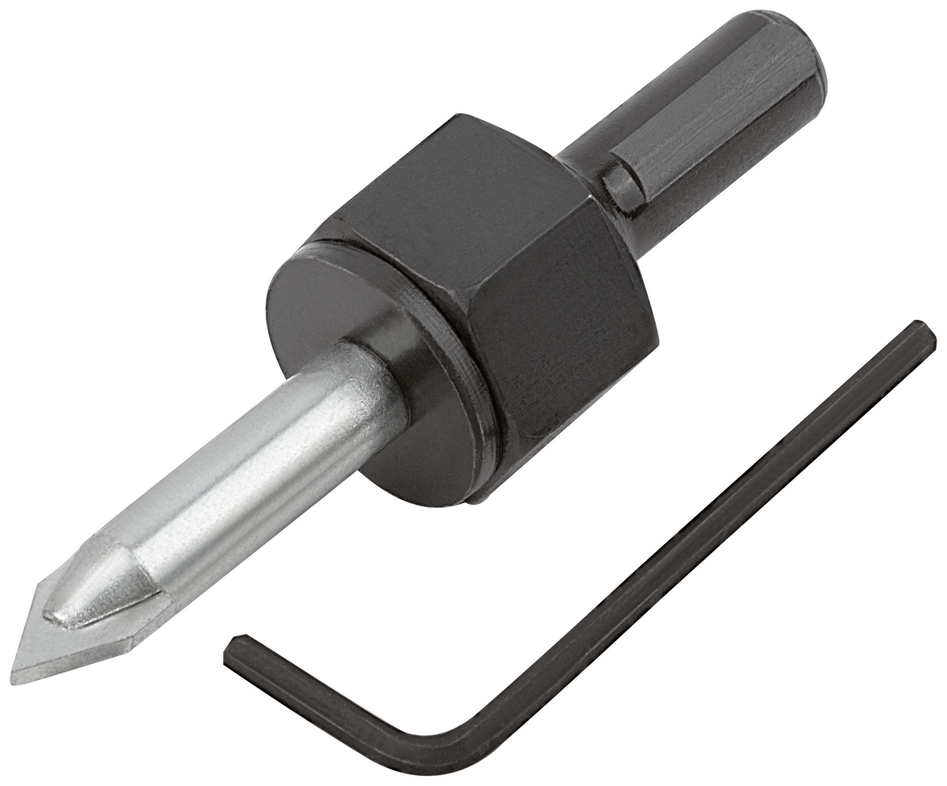 Адаптер с центрирующим сверлом для коронок кольцевых 16565-16575, 32-102 мм (16580)