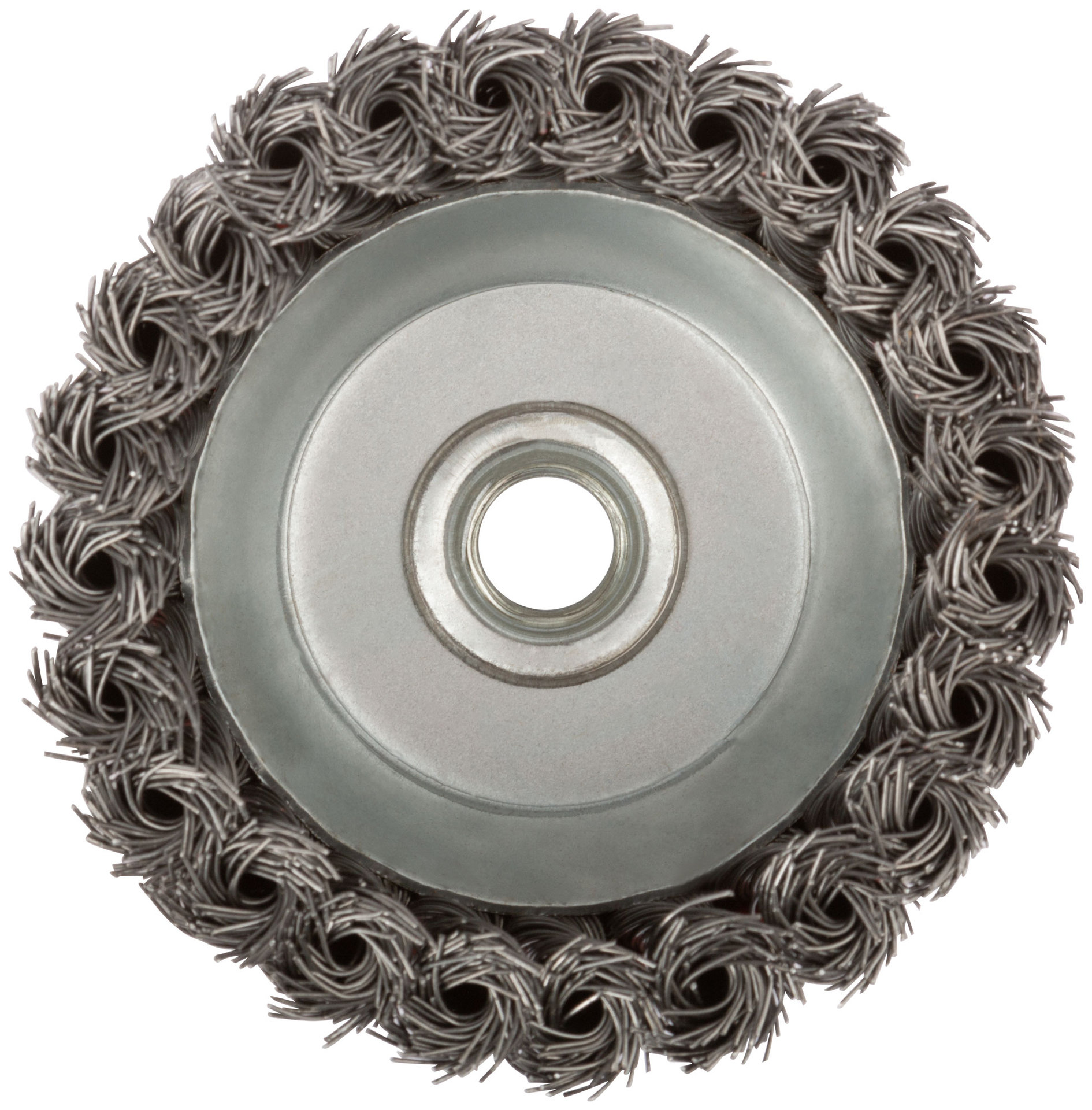 Корщетка чашечная, гайка М14, стальная витая проволока 100 мм (39043)