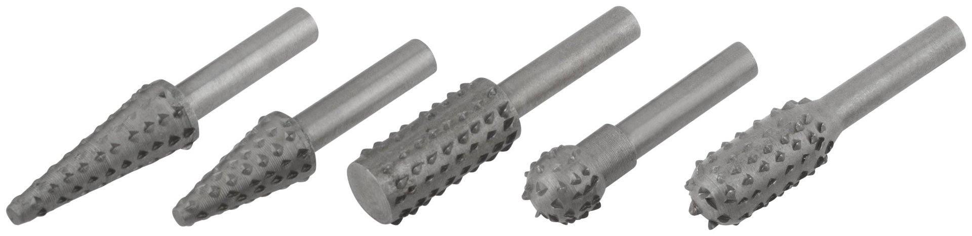 Шарошки стальные по дереву, 5 шт. (36455)