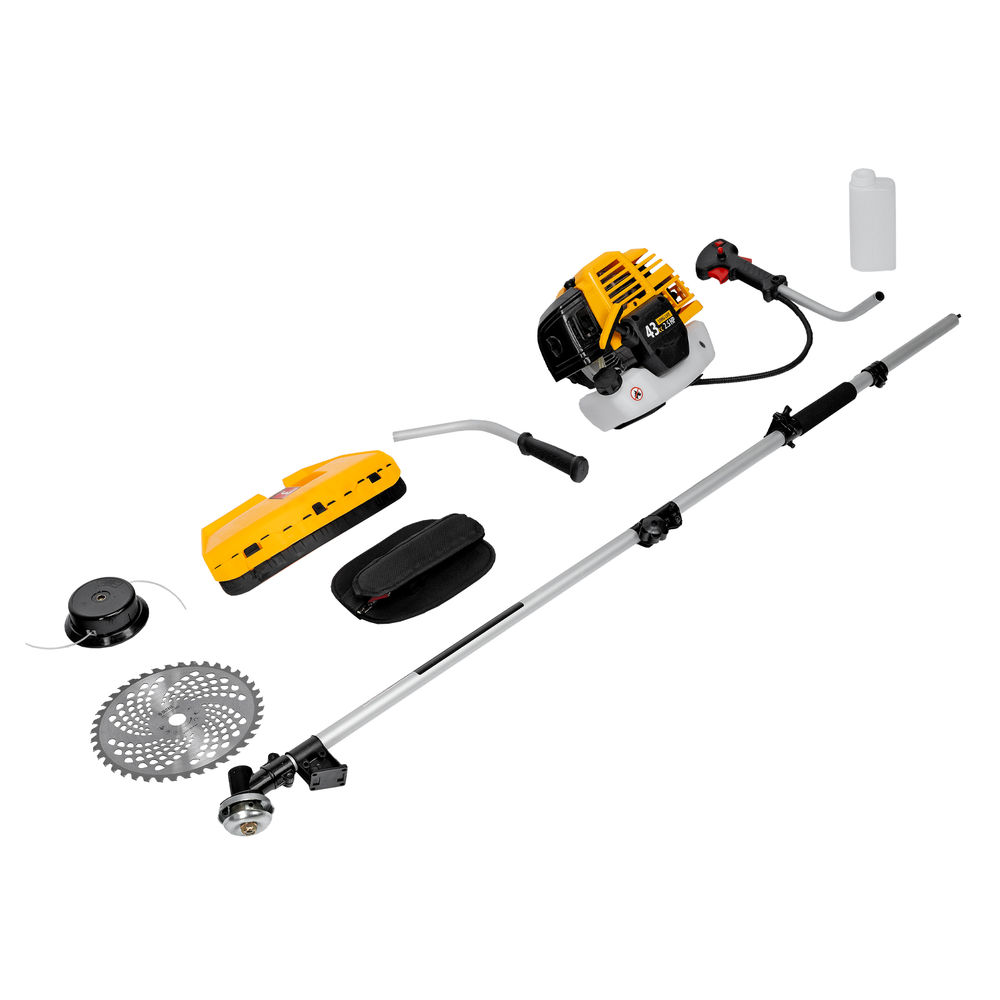 Триммер бензиновый DT 43S, 43 см3, 2.5 л. с, разъемная штанга, состоит из 2 частей Denzel (96225)