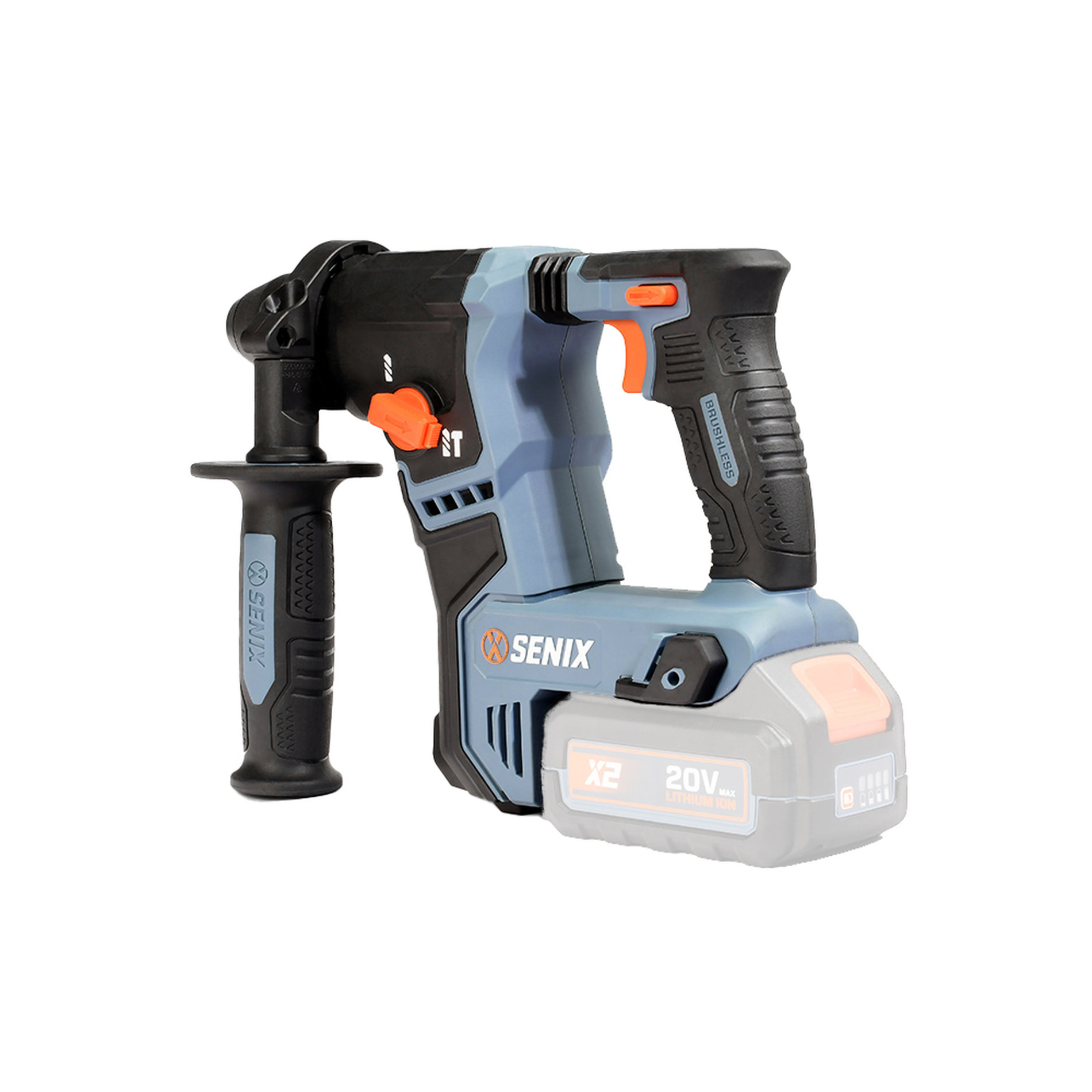 Перфоратор SDS-plus, 1.2Дж, 17 мм, без АКБ и ЗУ X2 20В