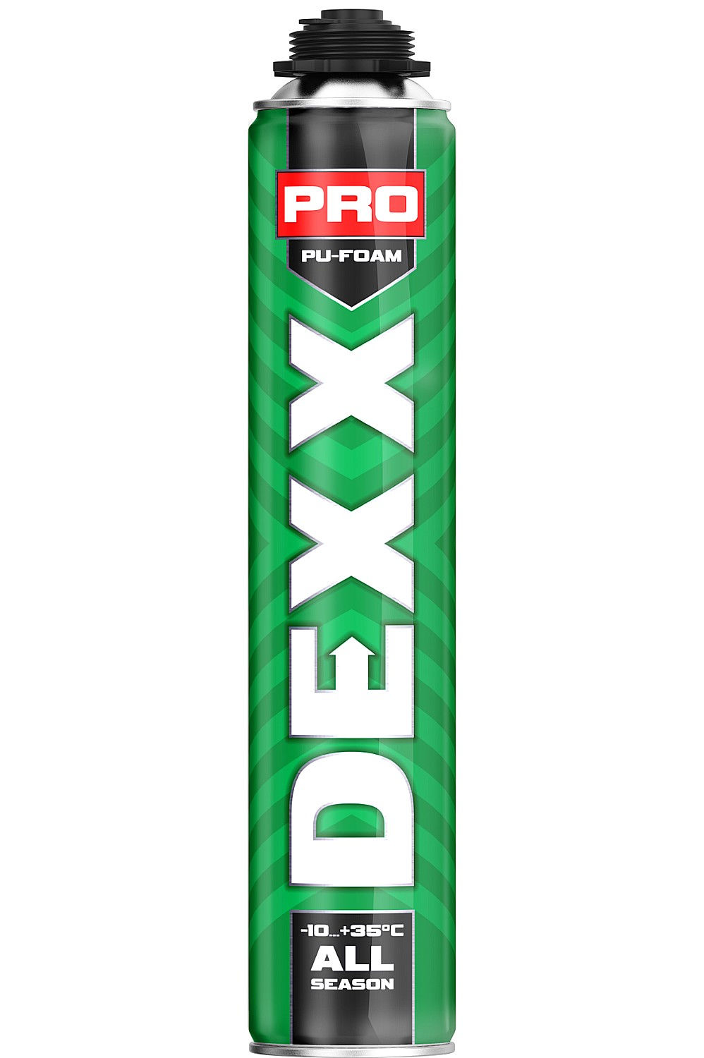 Монтажная пена PRO, 750 мл, пистолетная, всесезонная, выход до 30 л DEXX 41126