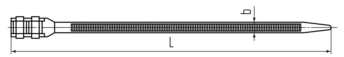 Стяжка нейлоновая КСУ 9х760(черн) (100шт) (Fortisflex) (91705)