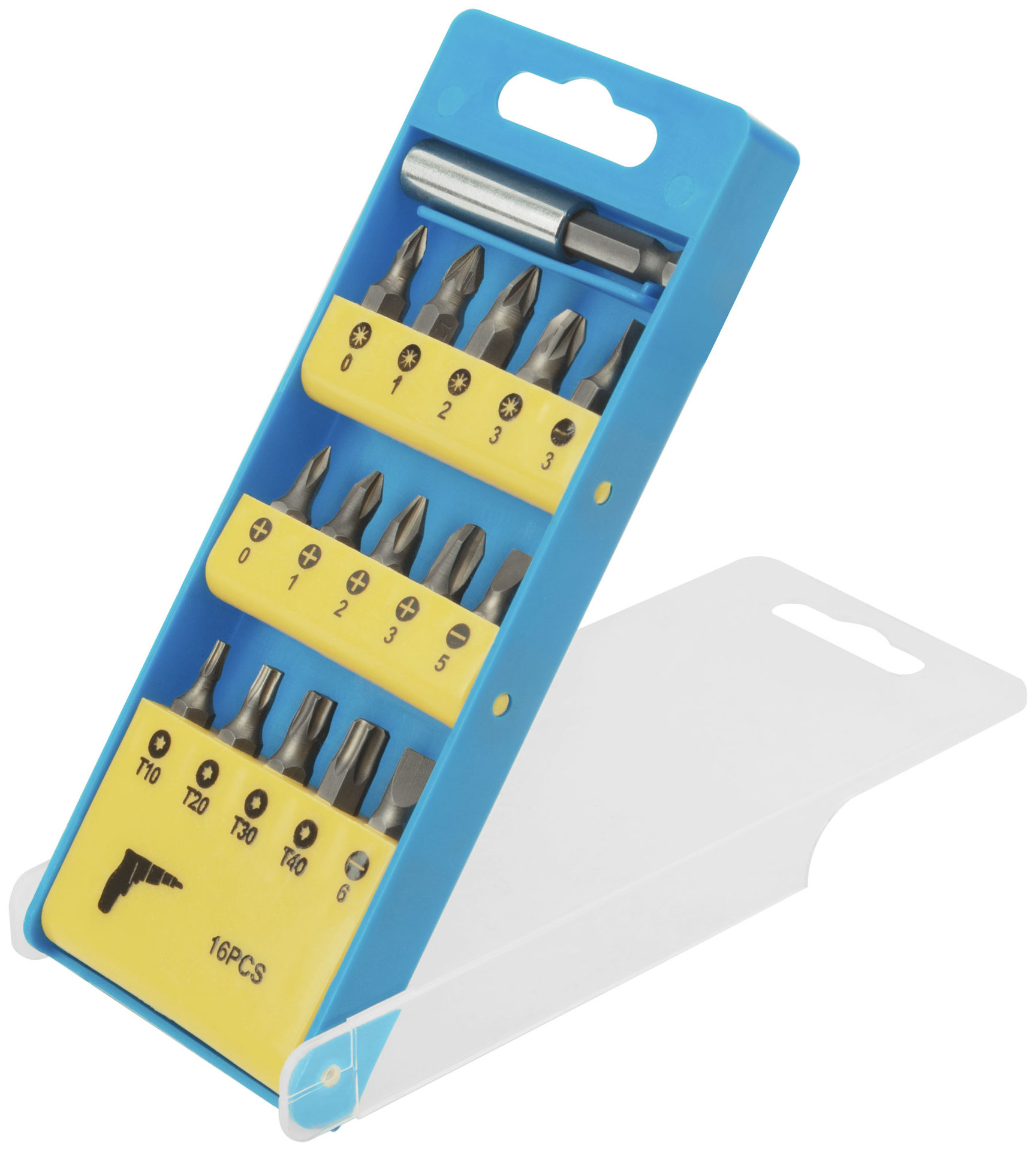 Биты набор 15 шт. CrV, 25 мм+ адаптор (57632)