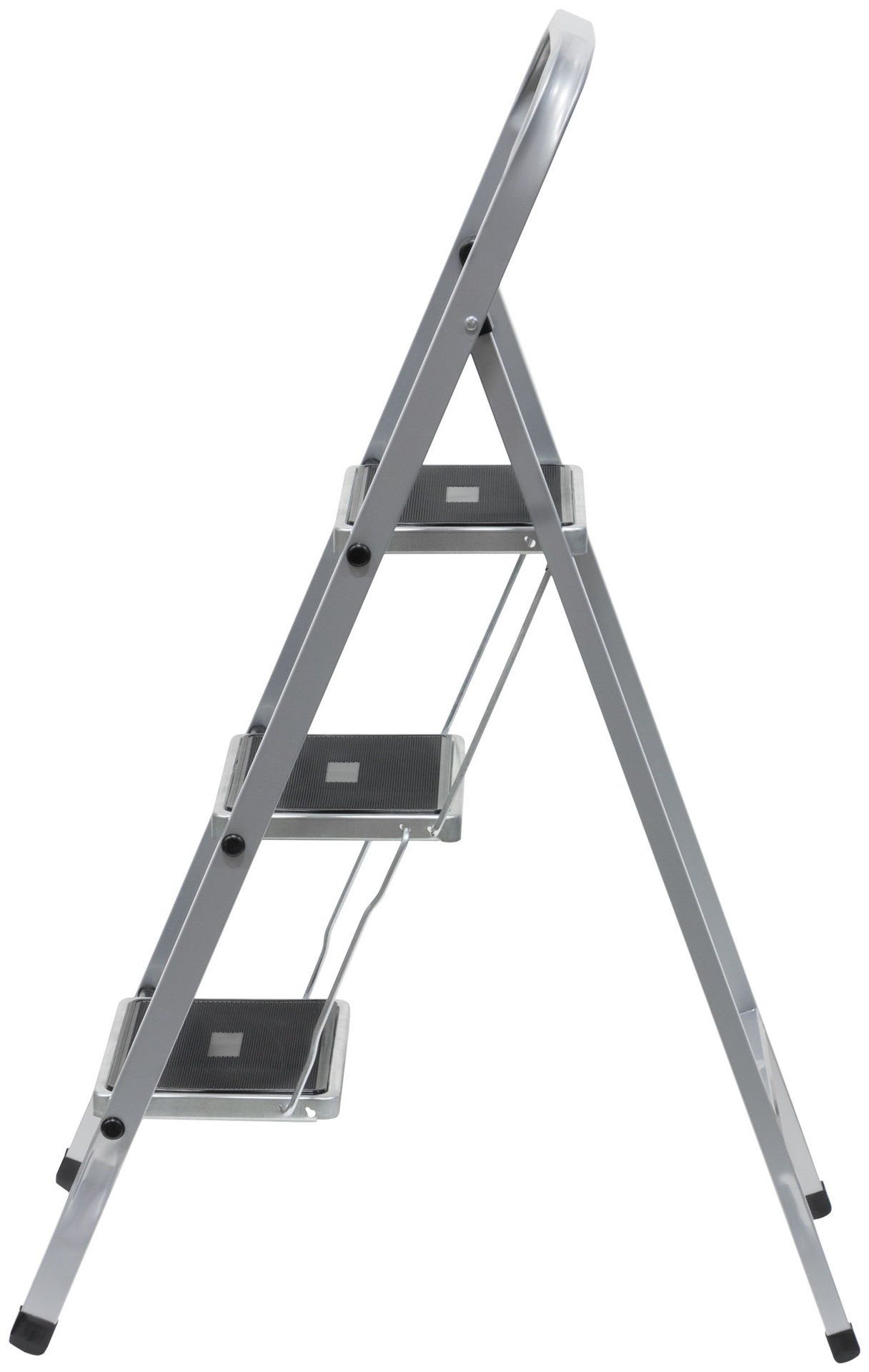 Лестница-стремянка стальная, 3 широкие ступени, Н=113 см, вес 5,2 кг (65382)