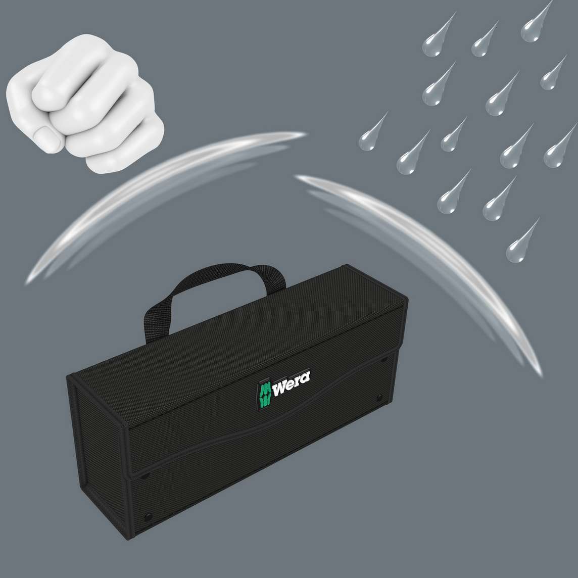 Бокс для инструментов 80 x 325 x 130 мм Wera 2go 3 WE-004352