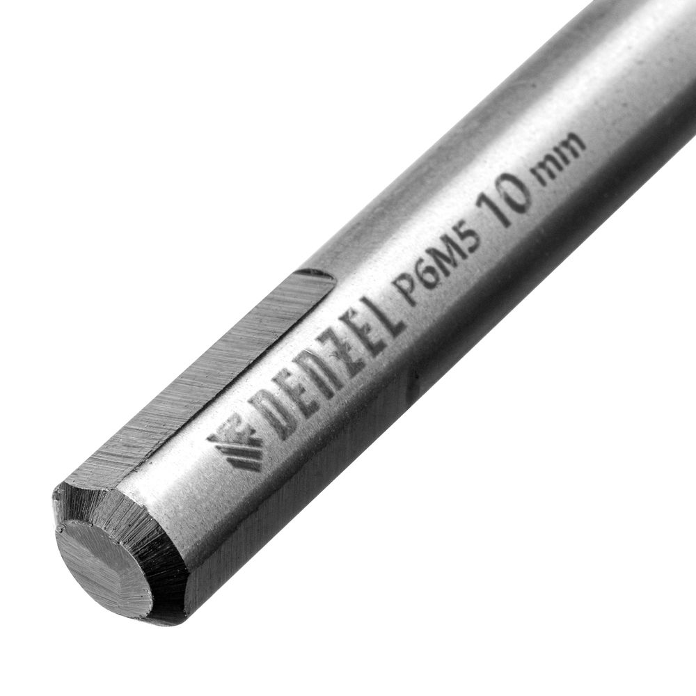 Сверло спиральное по металлу 10 x 133мм, Р6М5, Golden Tip, многогранная заточка Denzel (718285)