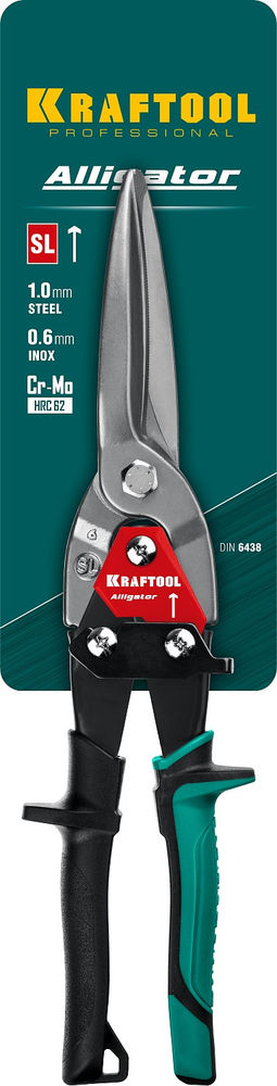 Ножницы по металлу 290 мм прямые удлинённые Alligator KRAFTOOL 2328-SL