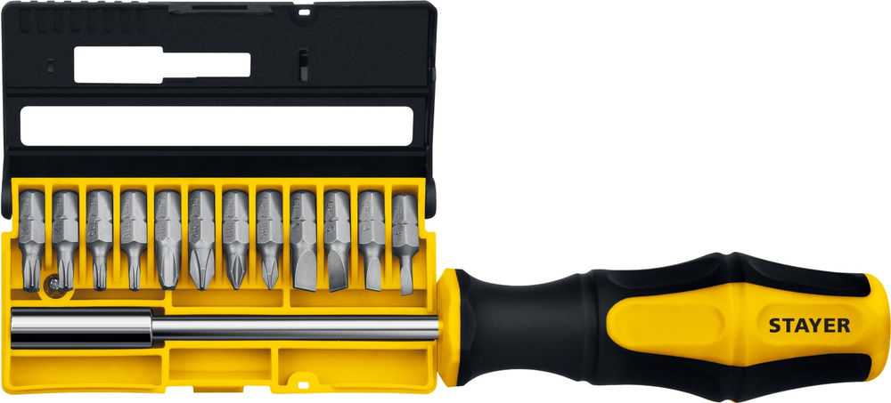 Отвертка-битодержатель с насадками 13 предм. Hercules-B13 STAYER 25813