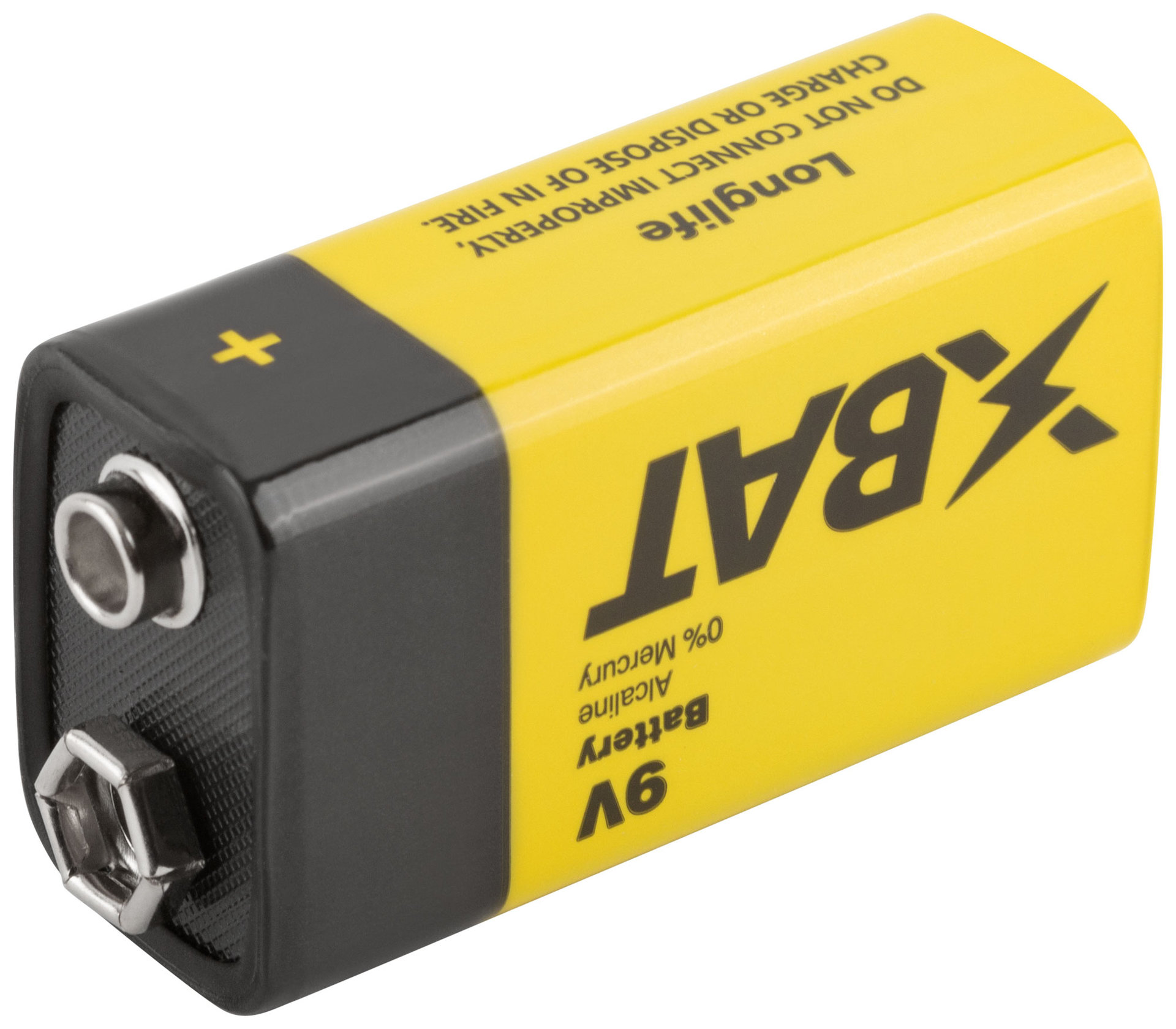 Батарейка щелочная, 9 В, тип Крона, 1 шт. (6LR61)