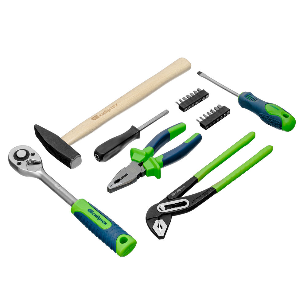 Набор инструментов, 1/2, 1/4, пластиковый кейс 76 предметов Сибртех