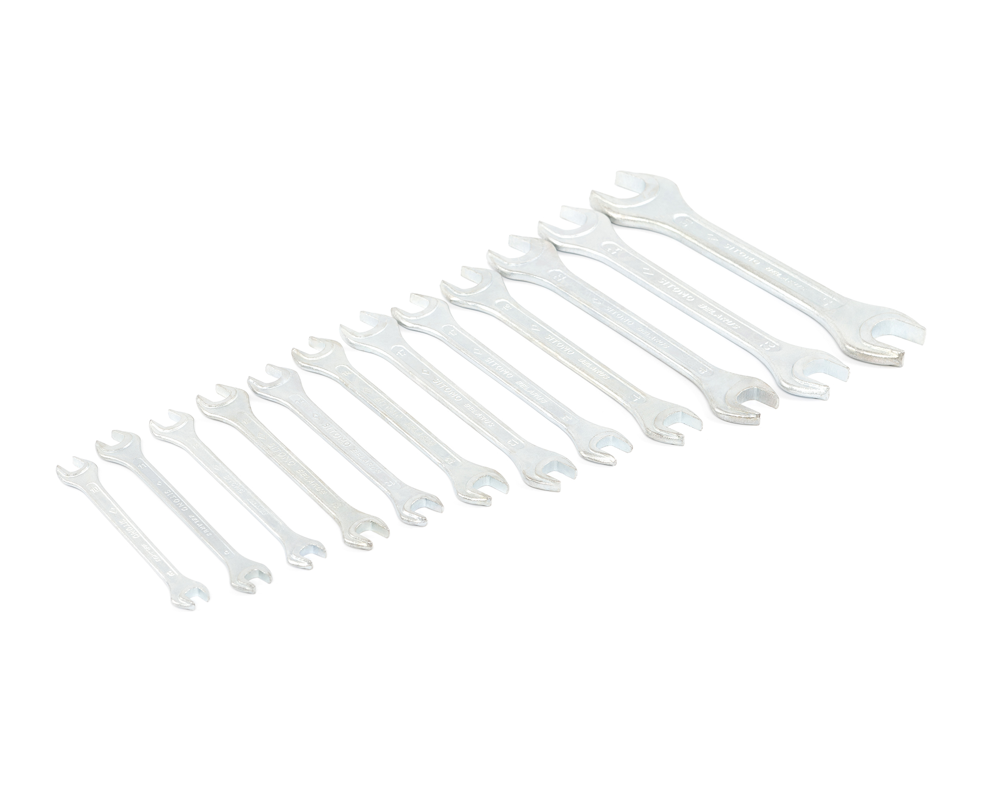 Набор ключей гаечных рожковых двусторонних 12 шт. (8-30) ПВХ сум. SITOMO BELARUS