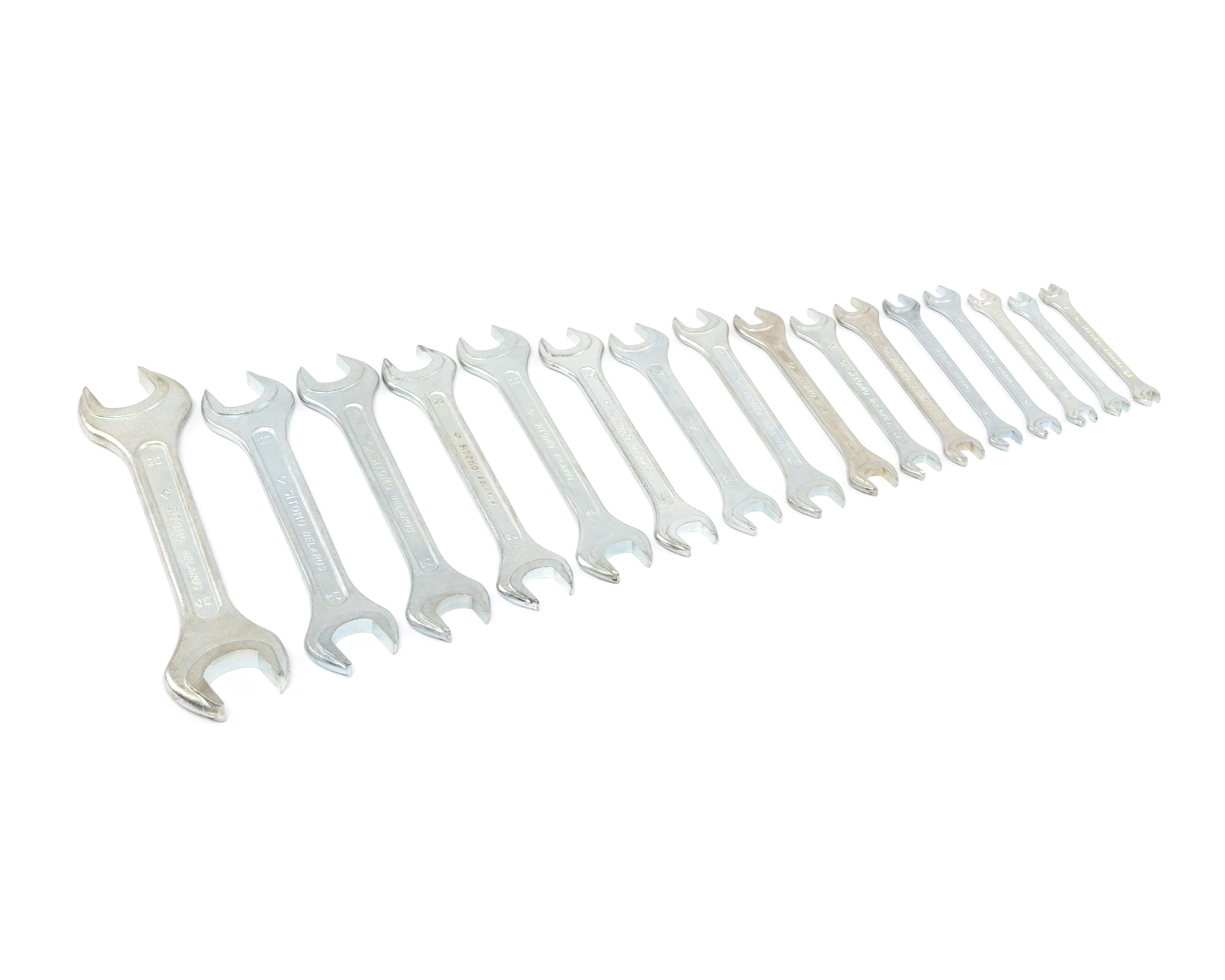 Набор ключей гаечных рожковых двусторонних 16 шт. (5,5-32) ПВХ сум. SITOMO BELARUS