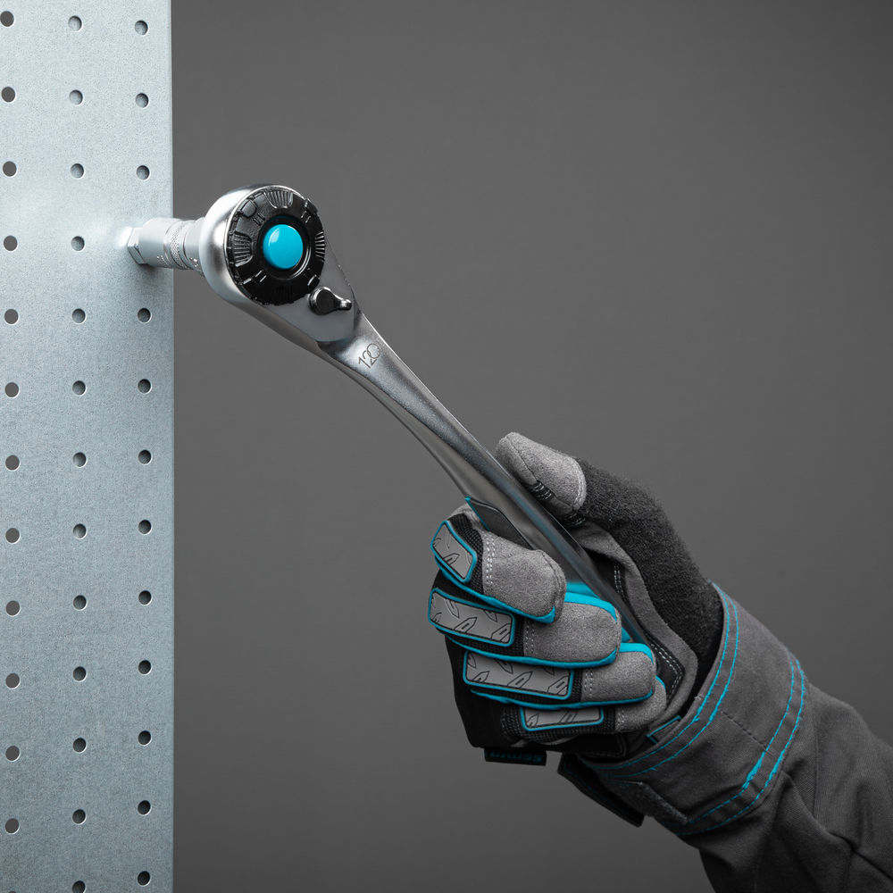 Набор торцевых головок, трещотка 120 зубьев, 1/2,3/8”, CrV, 36 предметов Gross