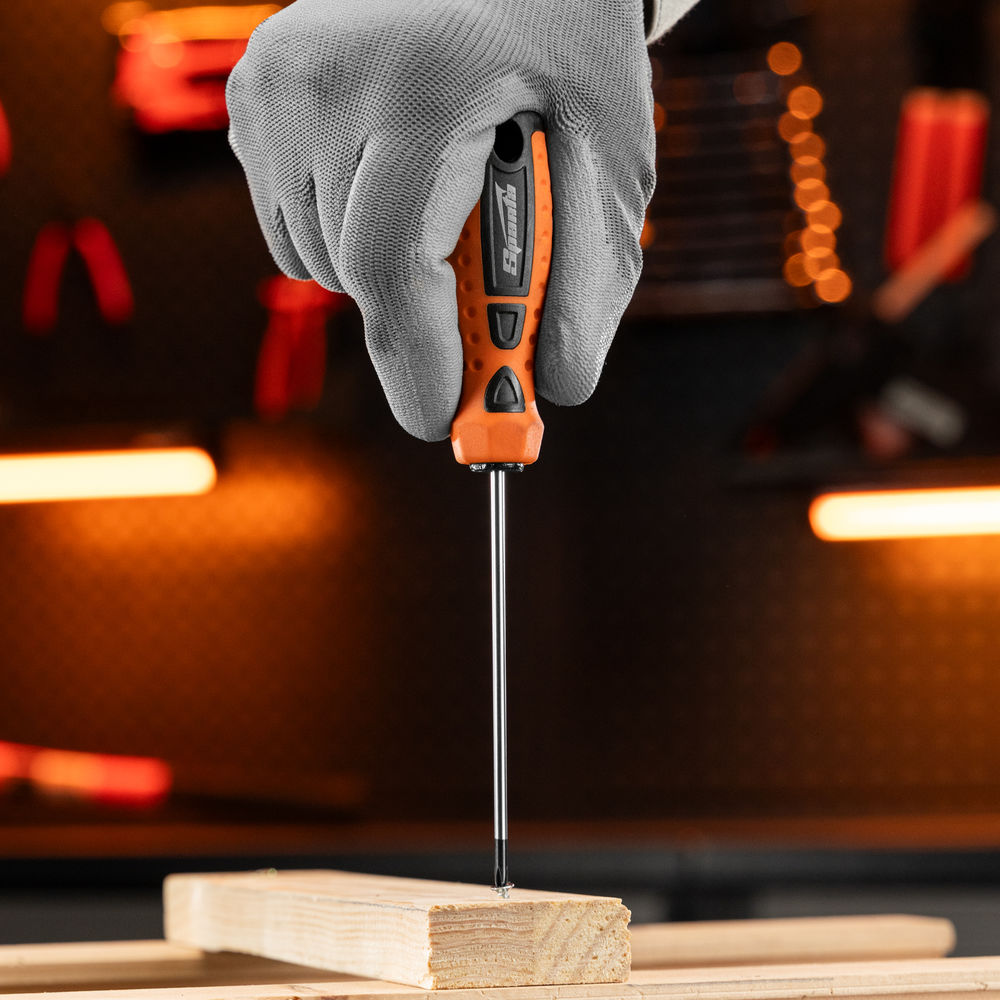 Отвертка Point, PH0 х 100 мм, CrV, двухкомпонентная рукоятка Sparta (11774)