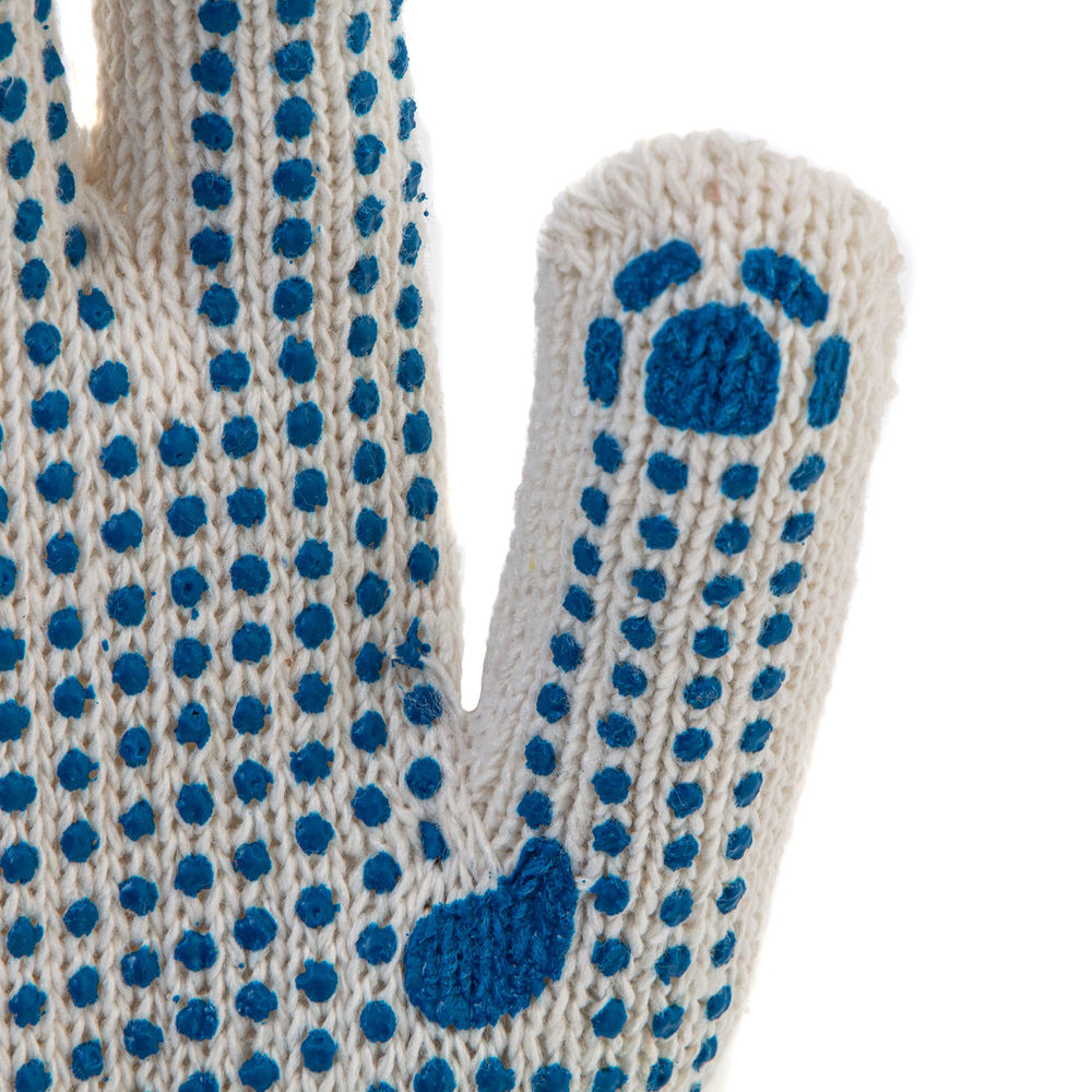 Перчатки х/б, ПВХ покрытие, Точка, 7 класс Сибртех (67703)