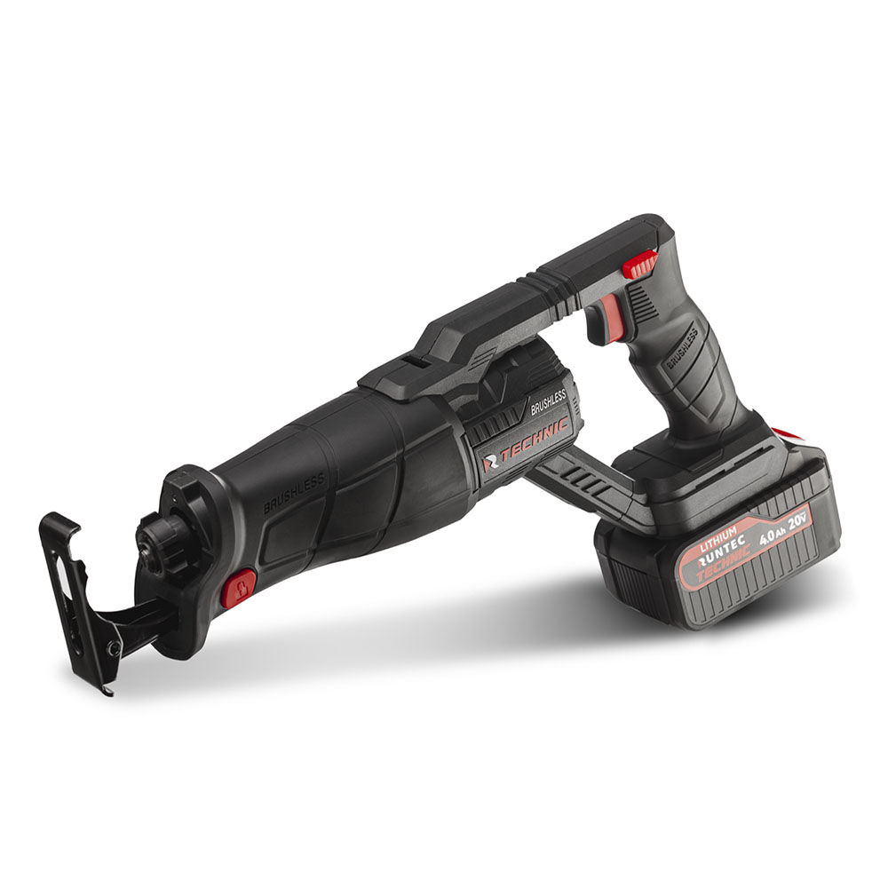 Пила сабельная аккумуляторная RUNTEC TECHNIC 20В, 2*4Ач, 700Вт, RUNTEC, RT-RS700T