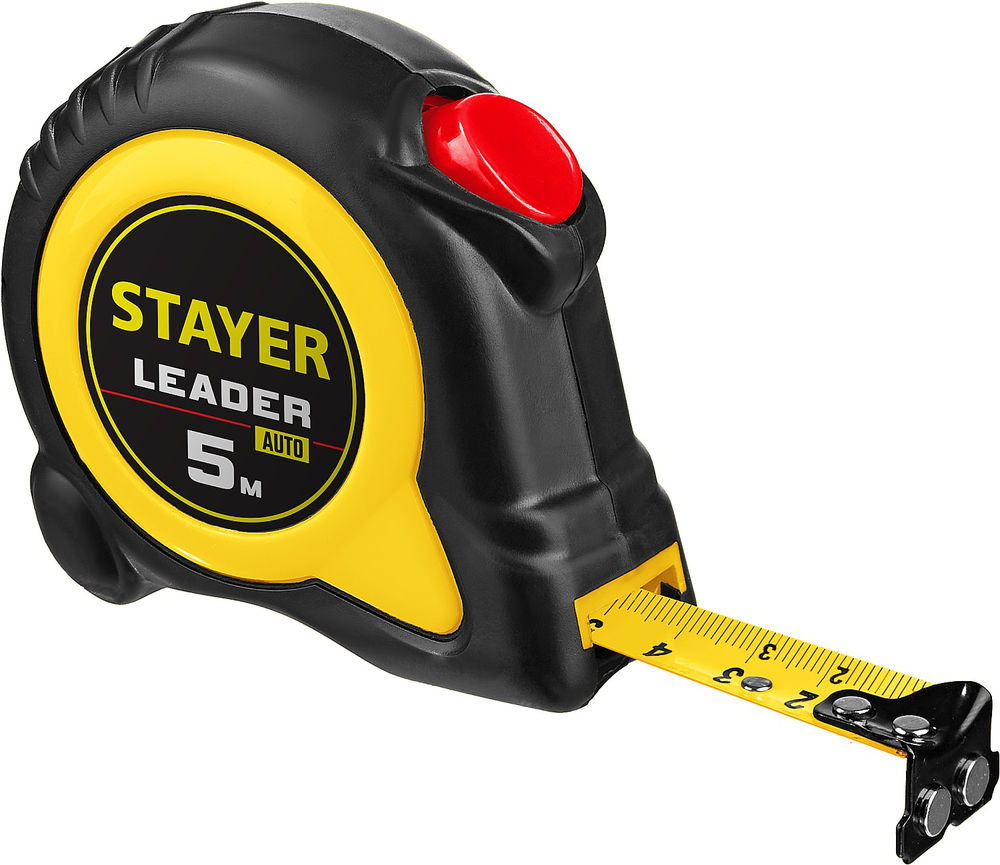 Рулетка с автостопом 5 м х 19 мм Leader Professional STAYER 3402-05-19