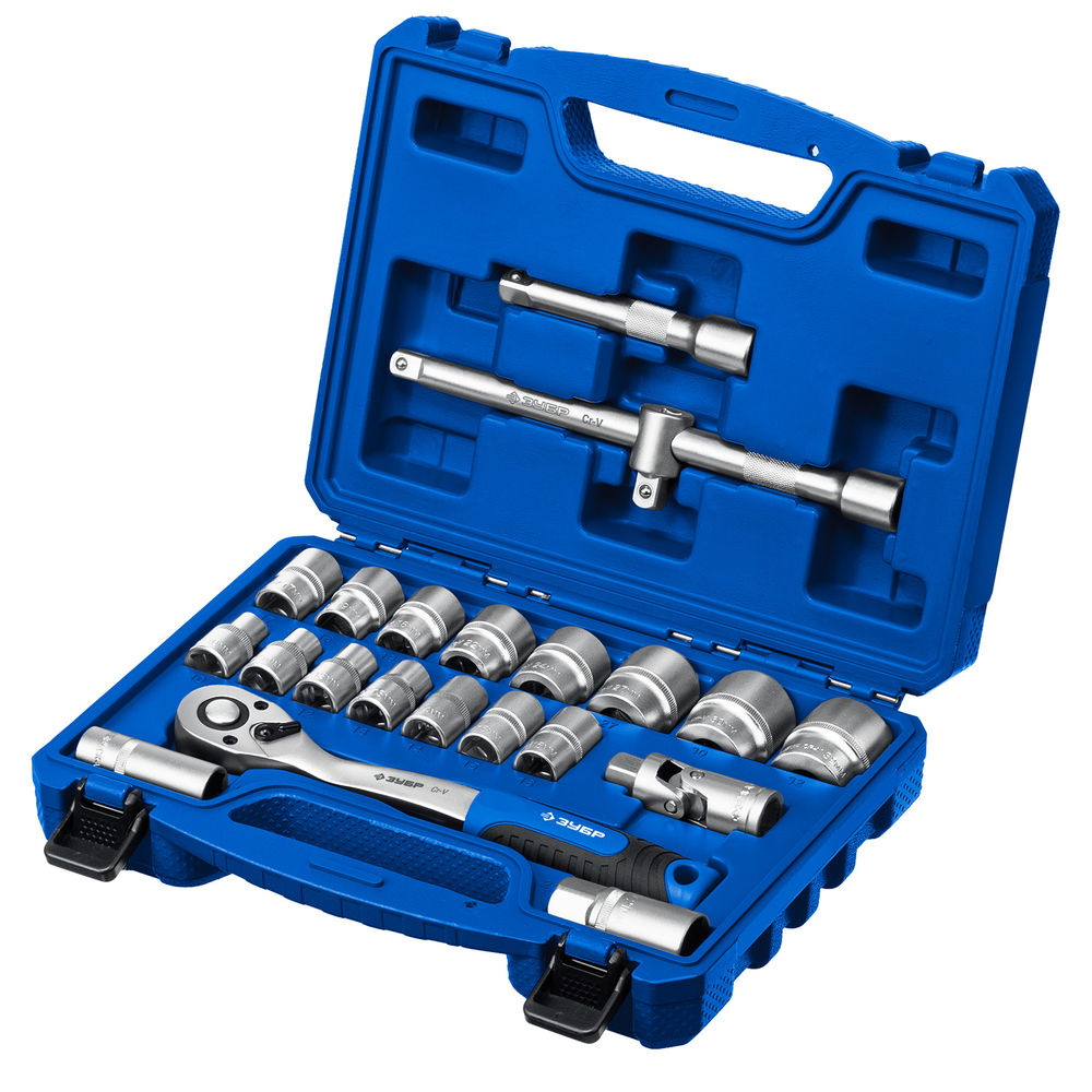 Универсальный набор инструмента 22 предм. А-22 (1/2) Профессионал ЗУБР 27632-H22