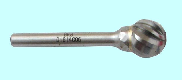 Борфреза тв.спл. сферич.d10х9х6х65 спиральная крупная насечка (D10 09С06) CNIC