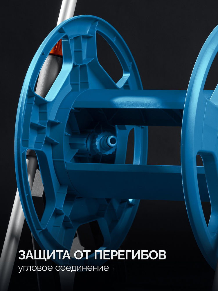 Катушка для шлангов HC-60, для шлангов 60м x 1/2 и 30м х 3/4, усиленные колёса, телескопическая ручка, ProLine GRINDA 8-428430_z02