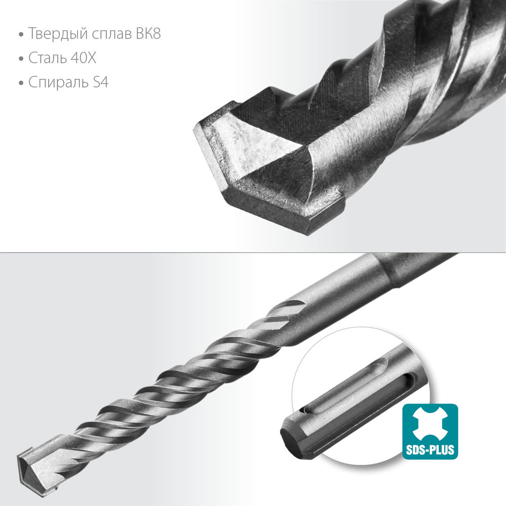 Бур SDS-plus 8 х 110 мм СИБИН 29312-110-08