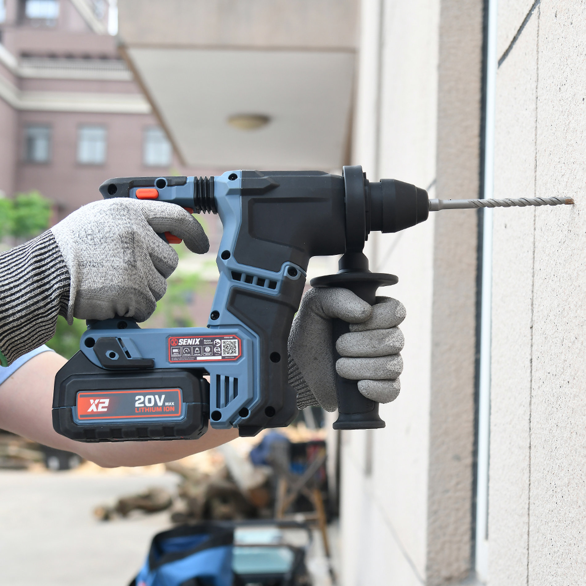 Перфоратор SDS-plus, 1.2Дж, 17 мм, 1х4Ач, ЗУ, кейс X2 20В