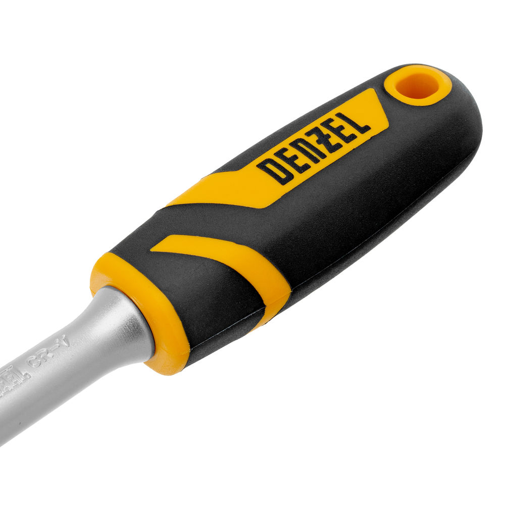 Ключ-трещотка 3/8, 90 зубьев, с быстрым сбросом, CrV Denzel