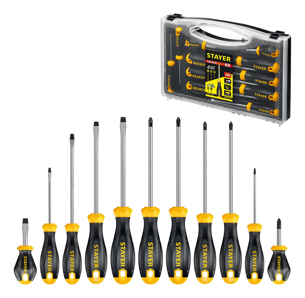 Набор отверток Hercules-K11 STAYER 11 шт 25055-H11  
