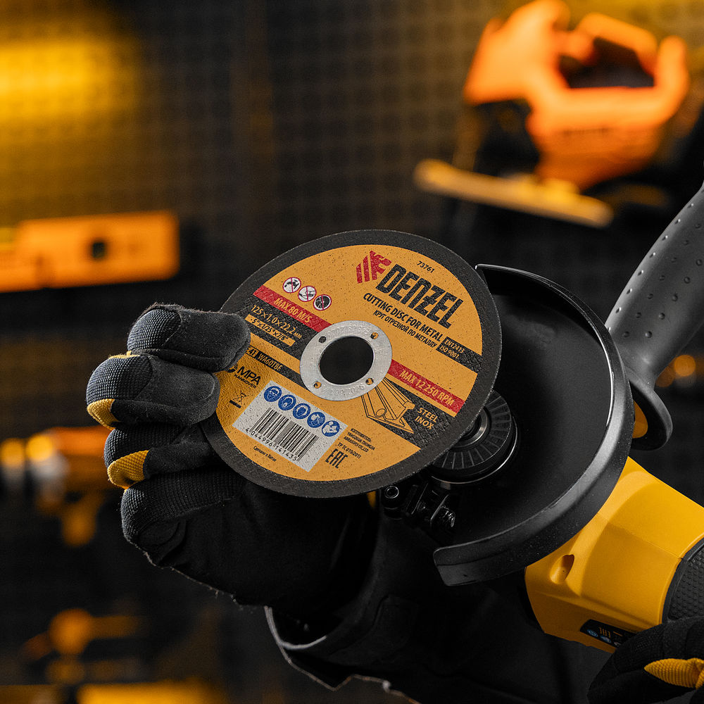 Круг отрезной по металлу, 125 х 1 х 22.2 мм Denzel (73761)