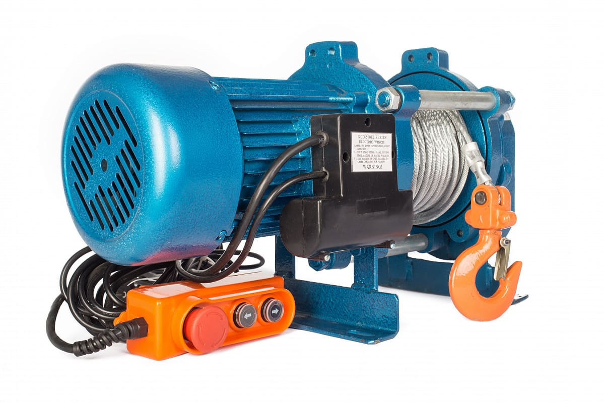 Лебедка TOR ЛЭК-750 E21 (KCD) 750/1500 кг 380 В с канатом 70/35 м (T) (1050497)