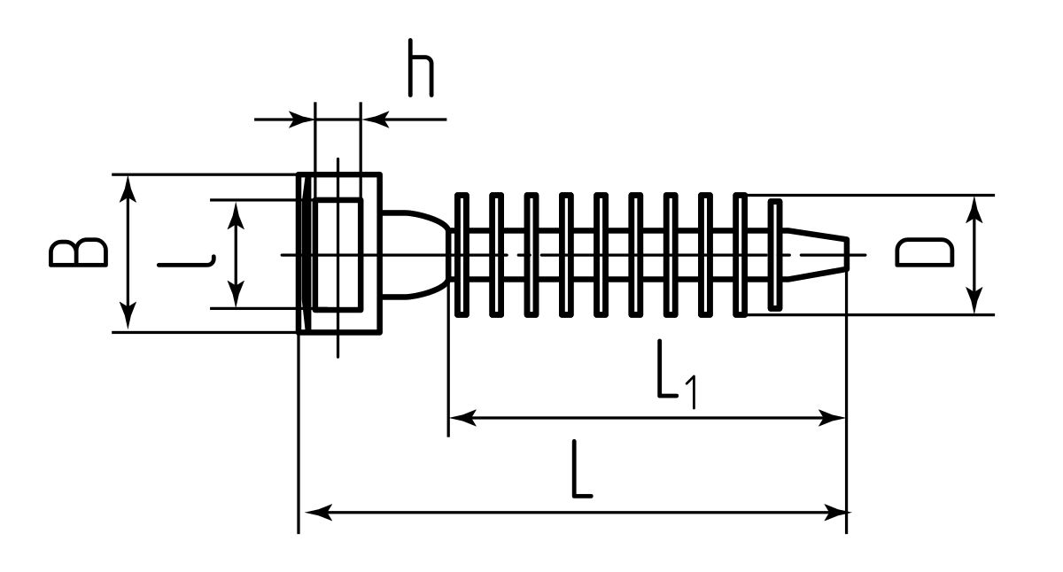 База дюбельного типа БД 6х35 (черн) (500шт) (Fortisflex) (61082)