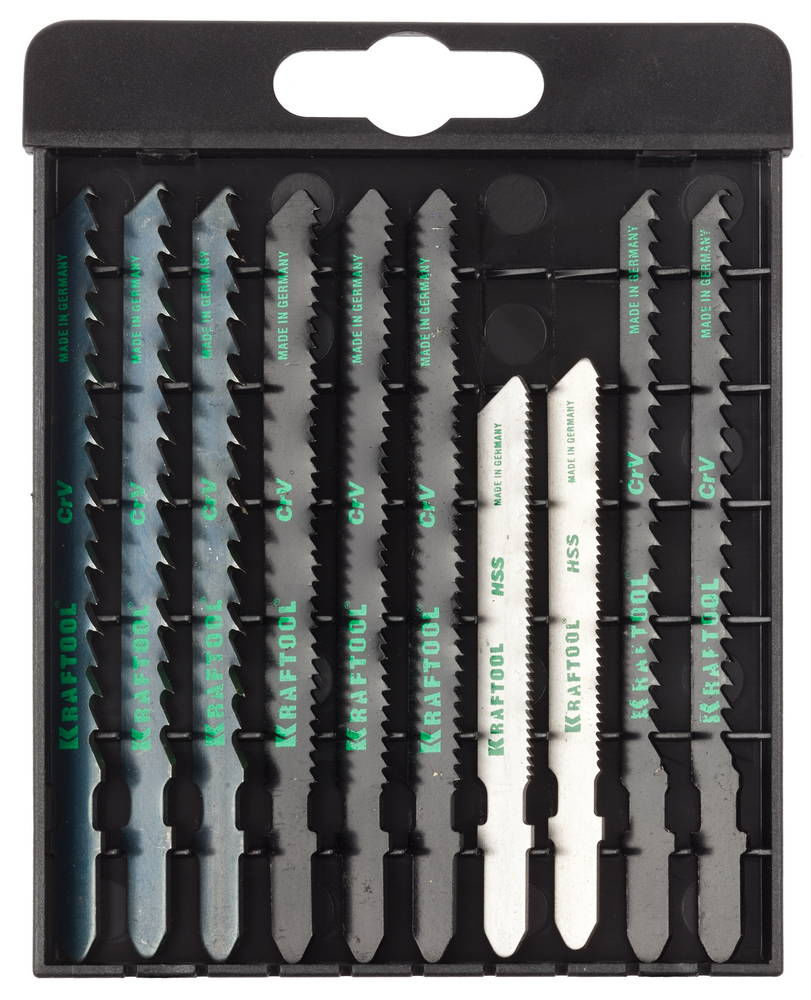 Набор полотен 10 шт по дереву и металлу, EU-хвост. KRAFTOOL 159590-H10