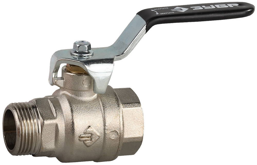 Шаровой кран d 3/4, ручка-рычаг ЗУБР 4-51321-C-3/4