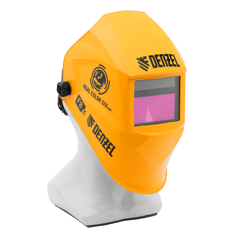 Щиток защитный лицевой (маска сварщика) F8, см. окно 100х50, Real Color, DIN4/5-8/9-13// Denzel (89717)