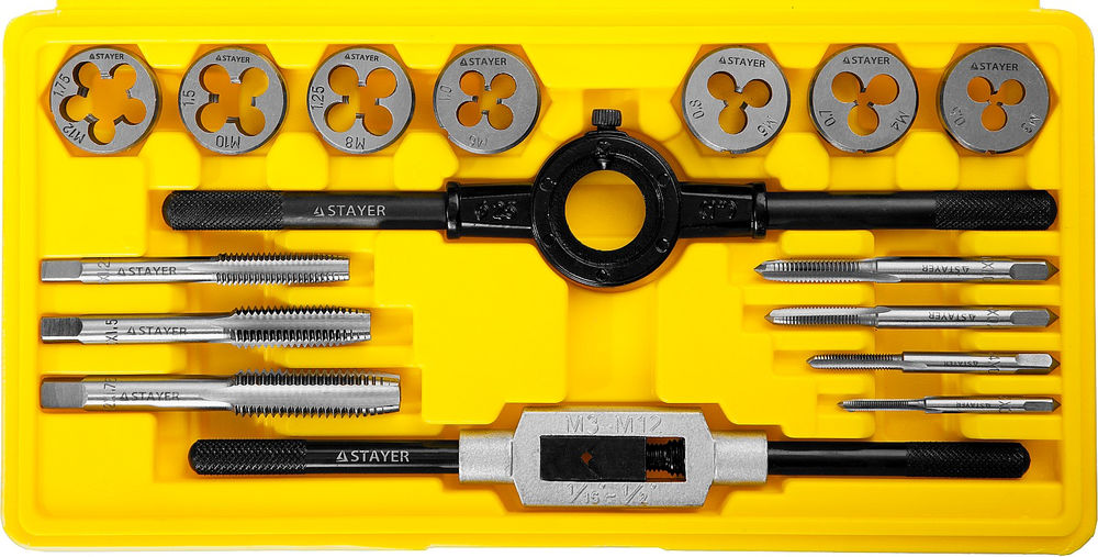 Набор метчиков и плашек 16 предмета MaXCut STAYER 28010-H16