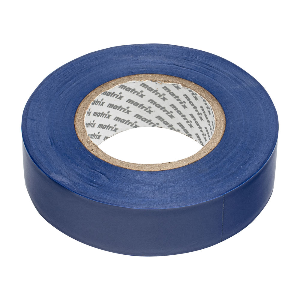 Изолента ПВХ, 19 мм х 20 м, синяя, 150 мкм Matrix (88777)