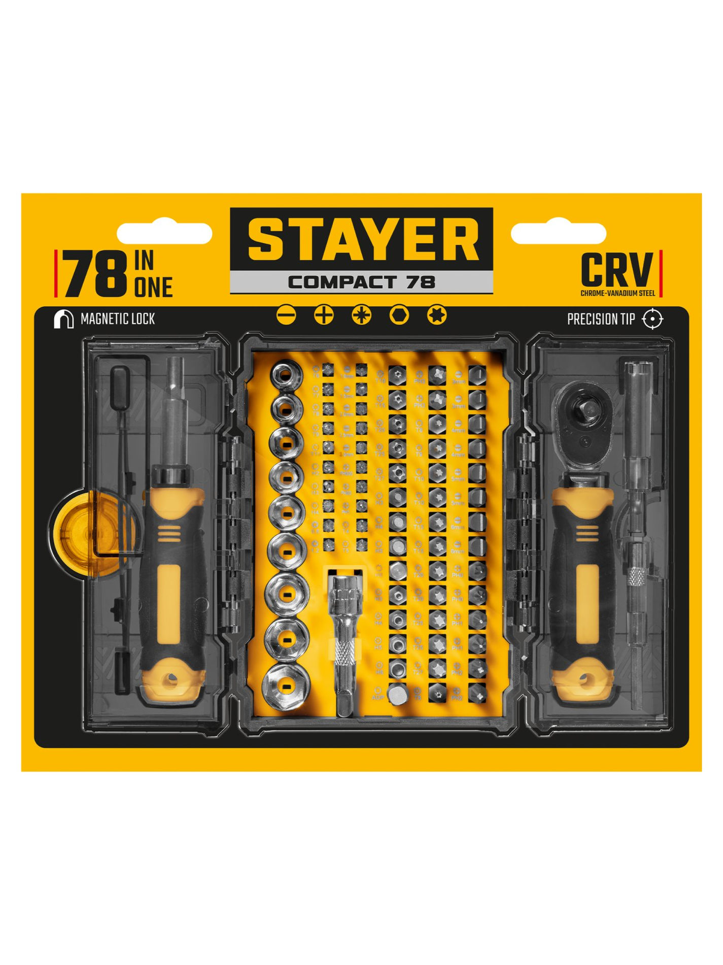 Набор инструмента универсальный Compact-78 78 предм. STAYER 25085