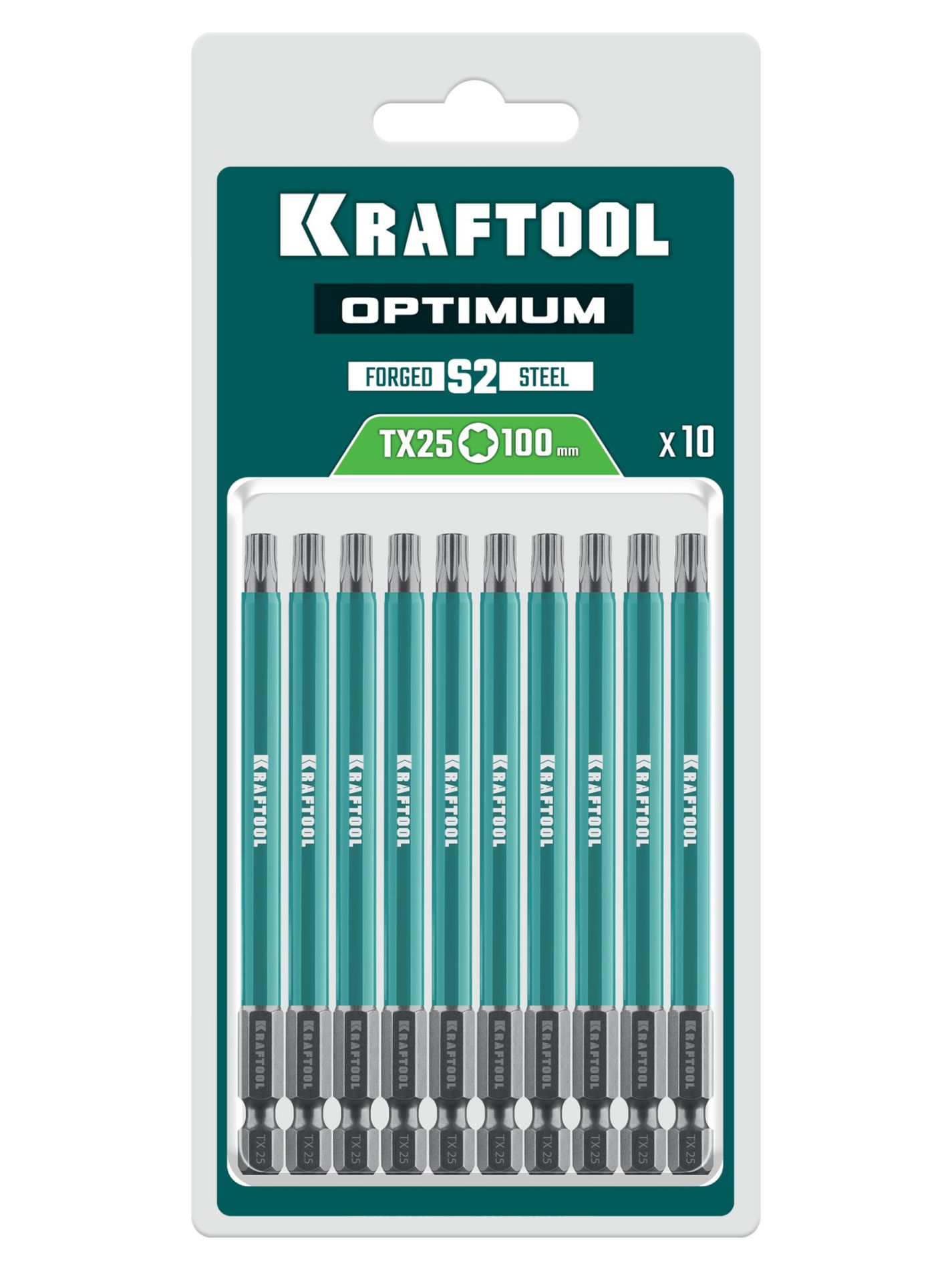 KRAFTOOL OPTIMUM TX 25, 100 мм, 10 шт, биты (26126-25-100-S10)
