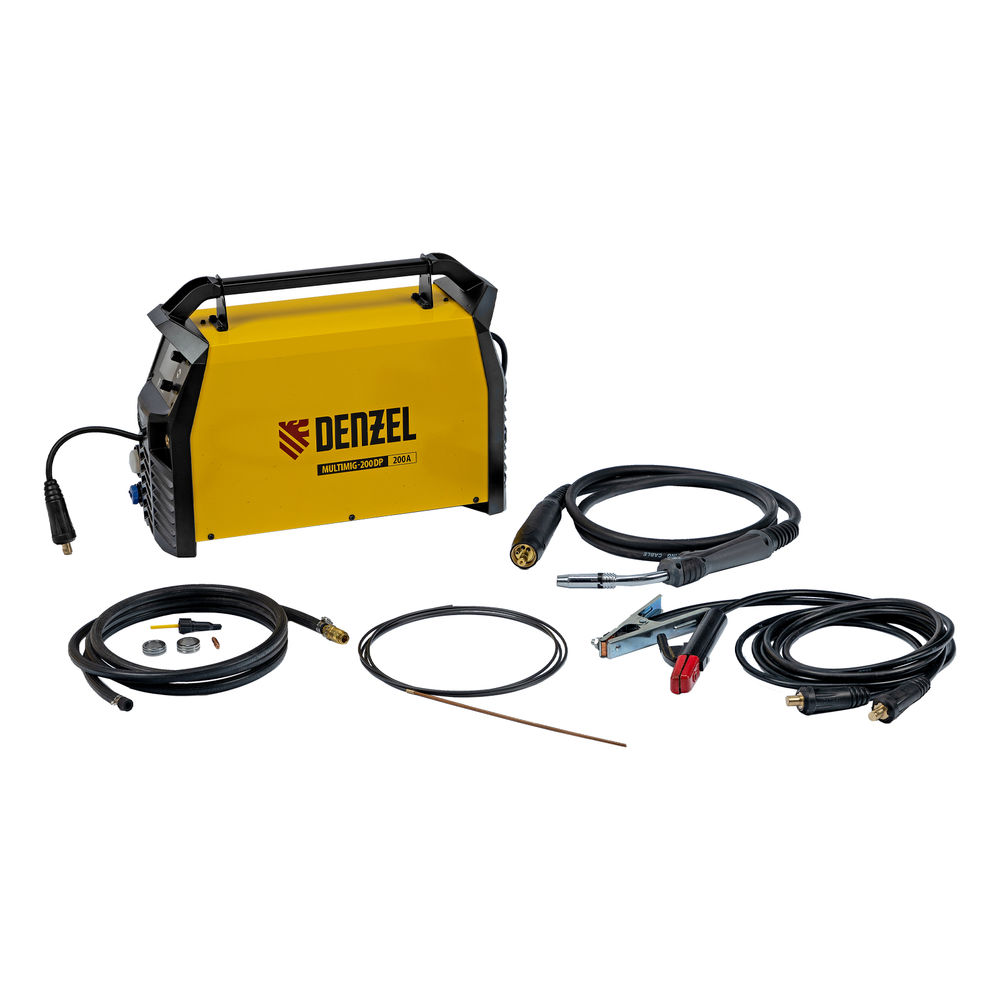 Аппарат инвертор. полуавтомат. сварки MultiMIG-200DP Synergy Double Pulse, 200 А, ПВ 80% Denzel (94313)