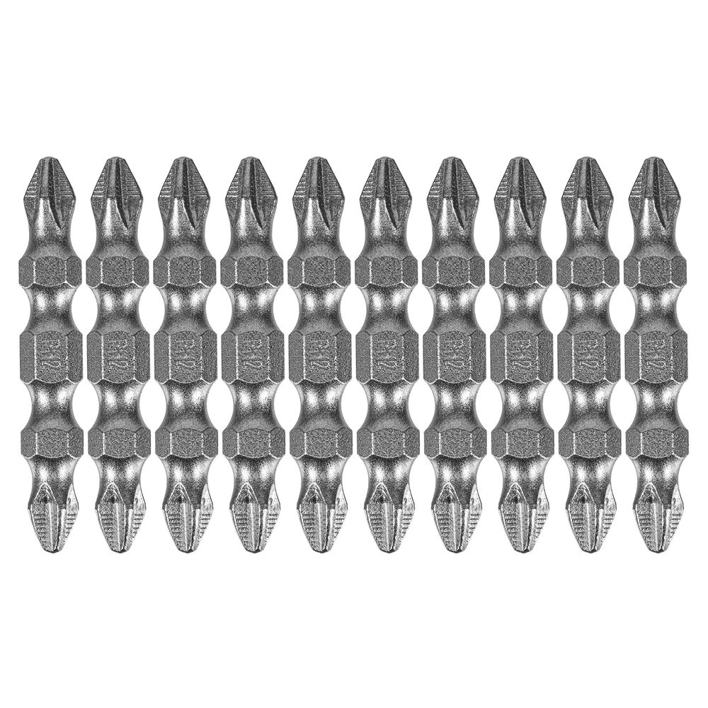 Бита двухсторонняя, PH2-PH2 х 45 мм, сталь S2, 10 шт. Denzel (11673)